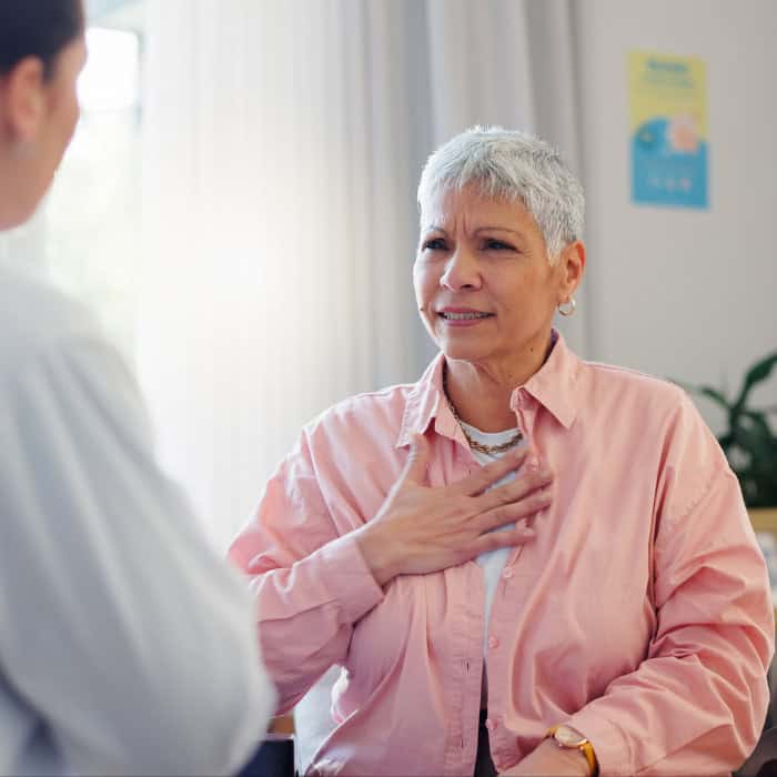 woman concerned about stroke risk due to untreated sleep apnea