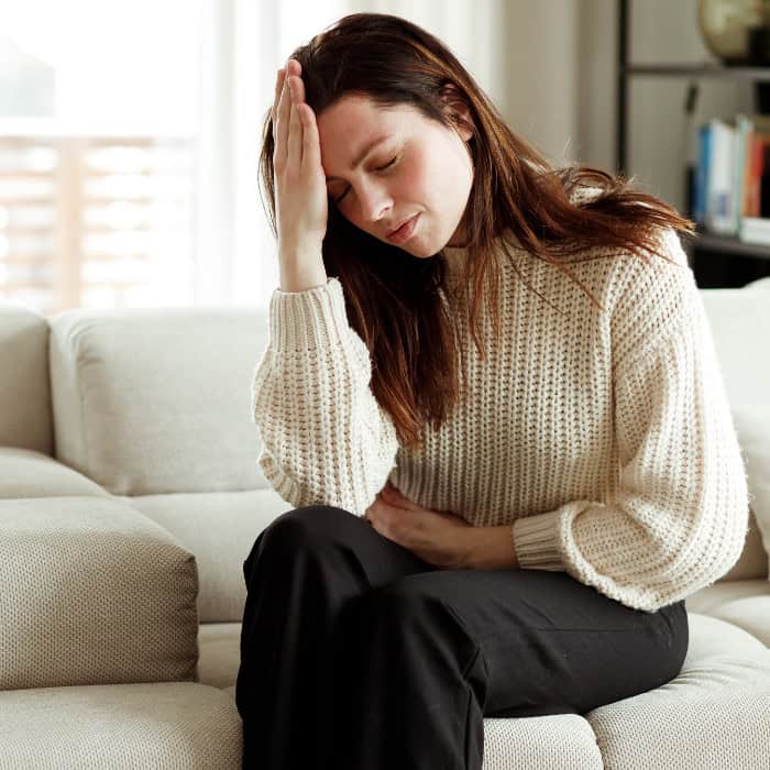 woman with headache due to tmj